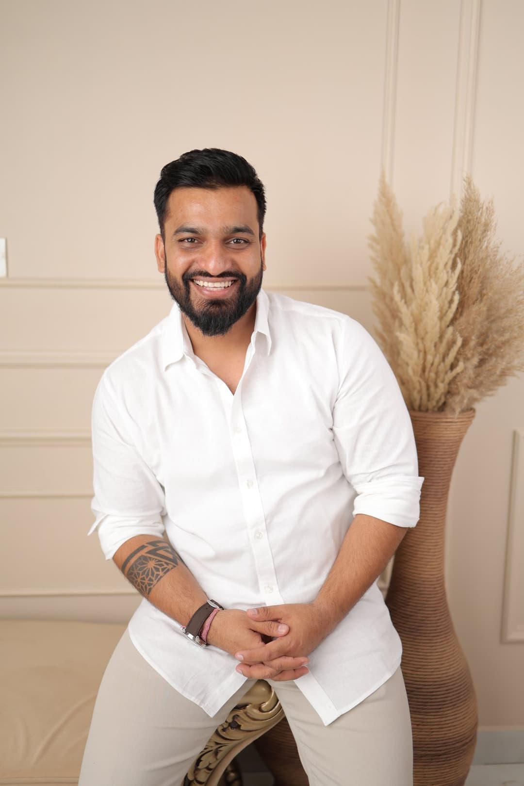 Gourav Gupta, founder of techcadd, smiling in a white shirt