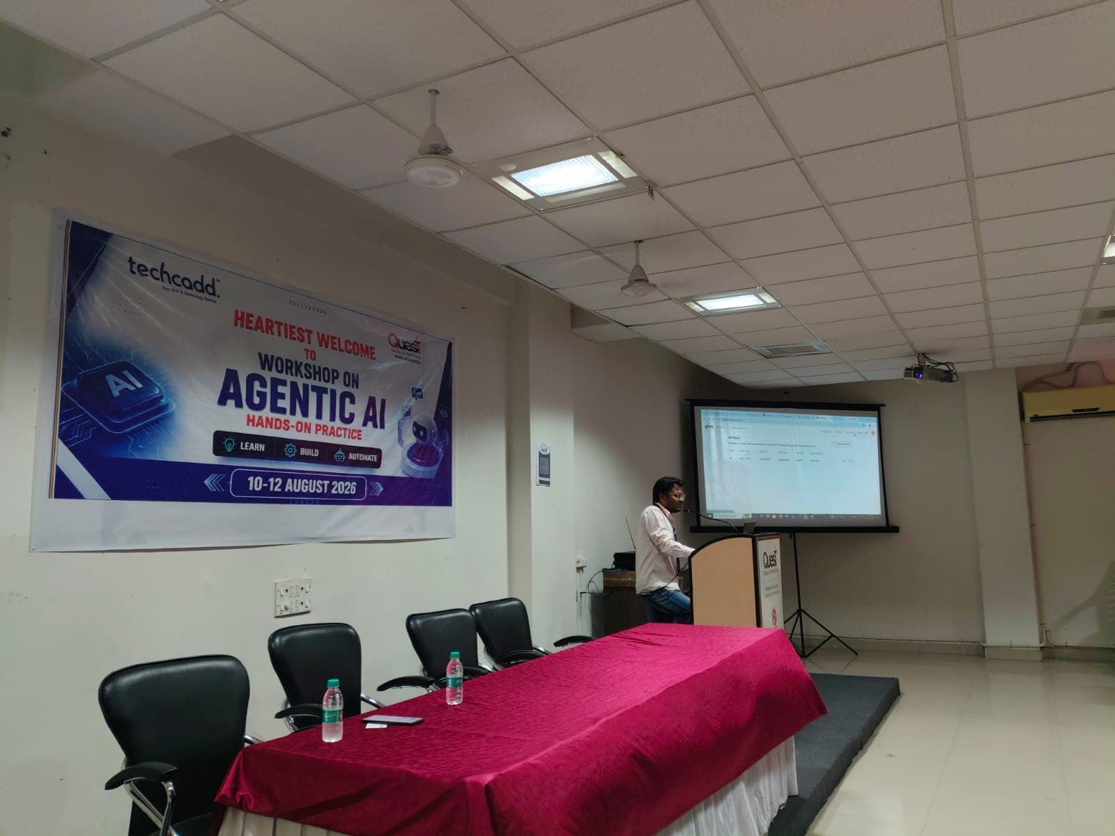 Workshop on Agentic AI, run with Quest Group of Institutions in August 2026