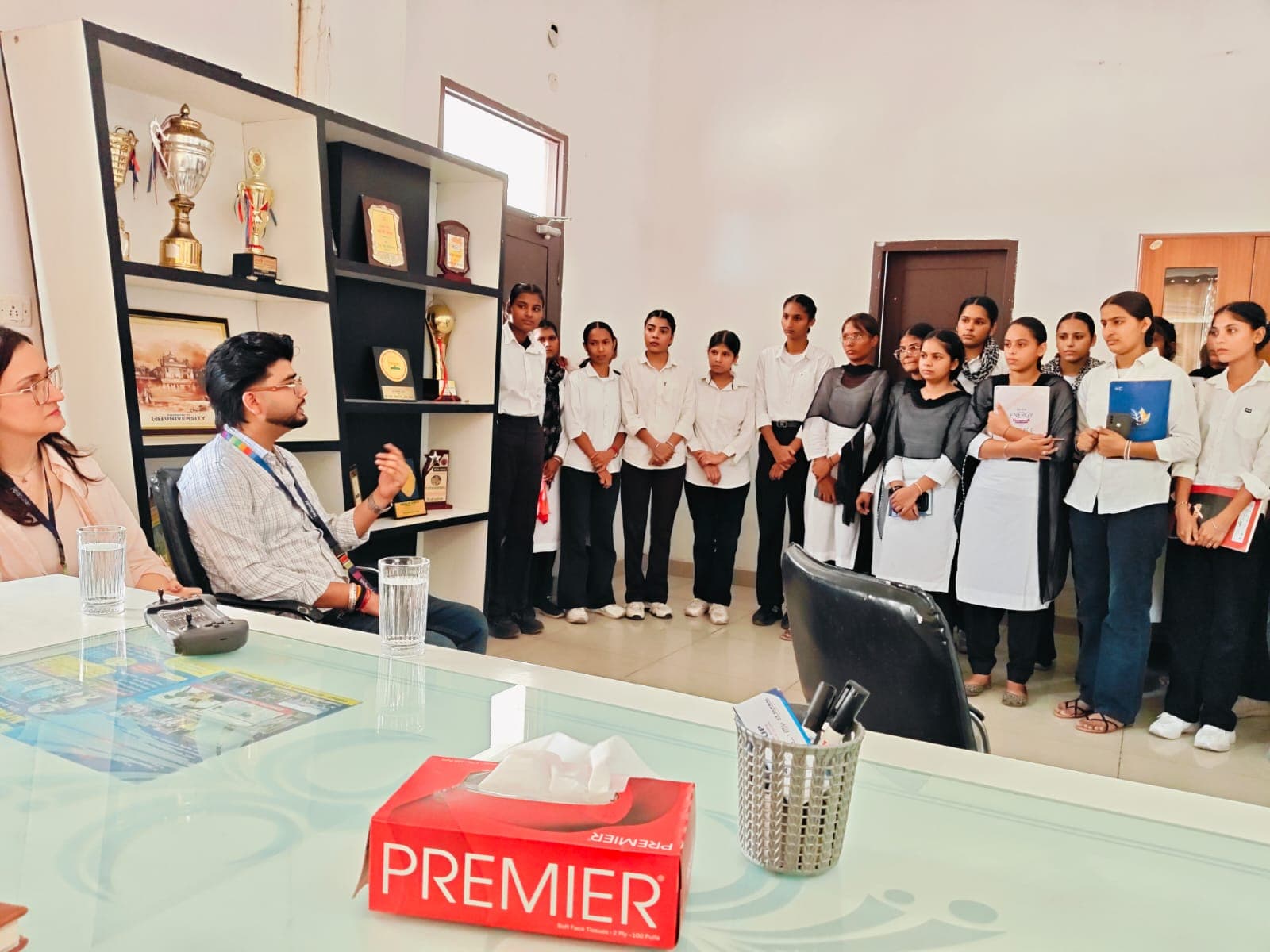 Students meeting the techcadd counsellor after the session