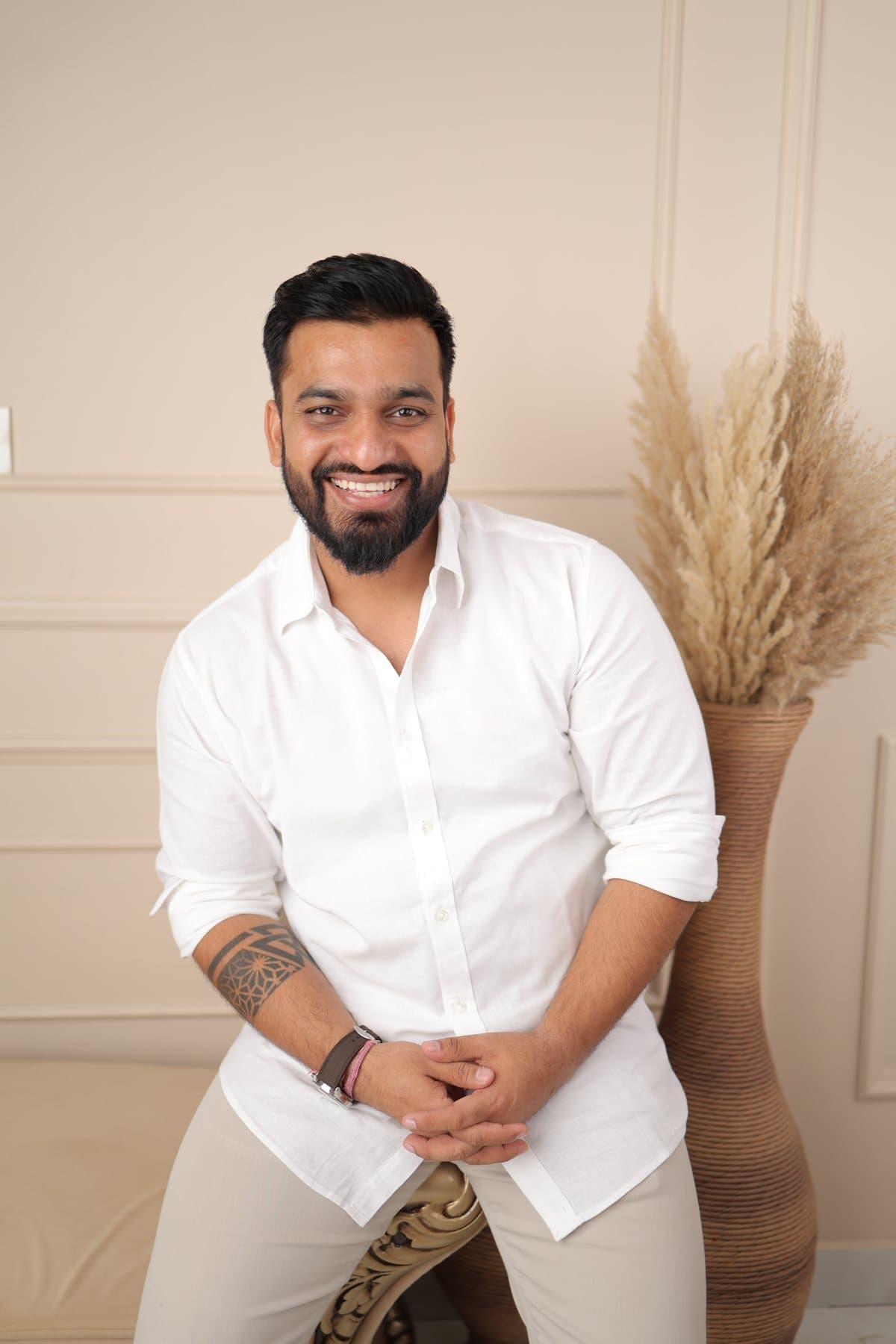 Gourav Gupta, founder of techcadd, smiling in a white shirt