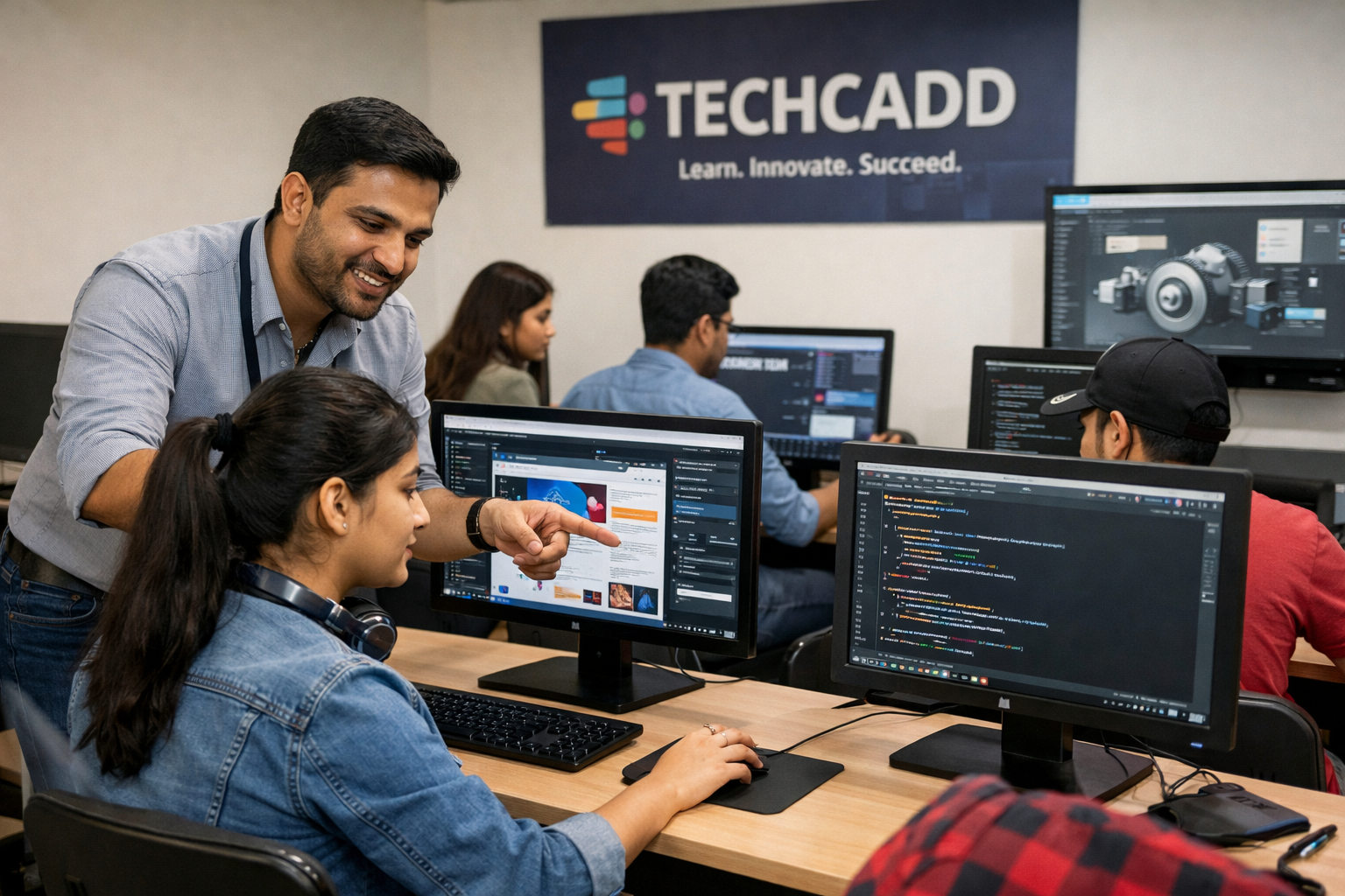 Techcadd student hands on training