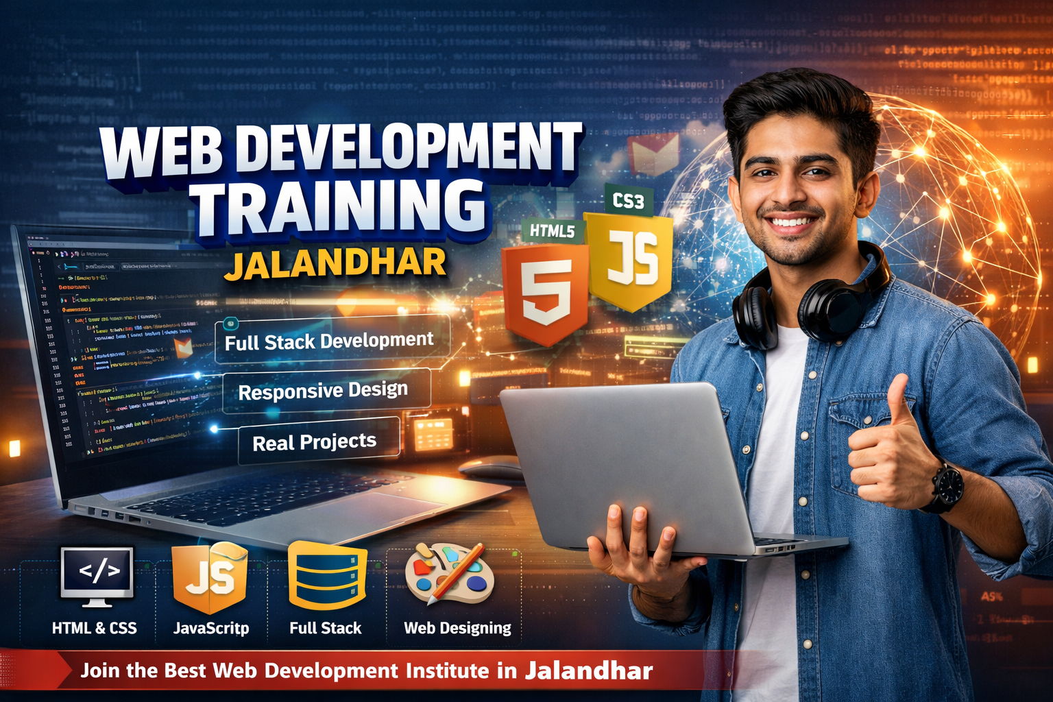 Techcadd web development training Jalandhar