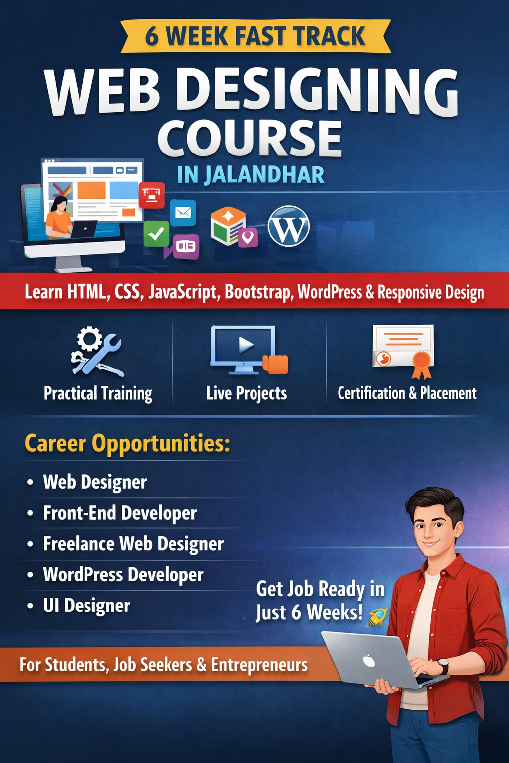 45 days Fast Track web Designing Course in Jalandhar