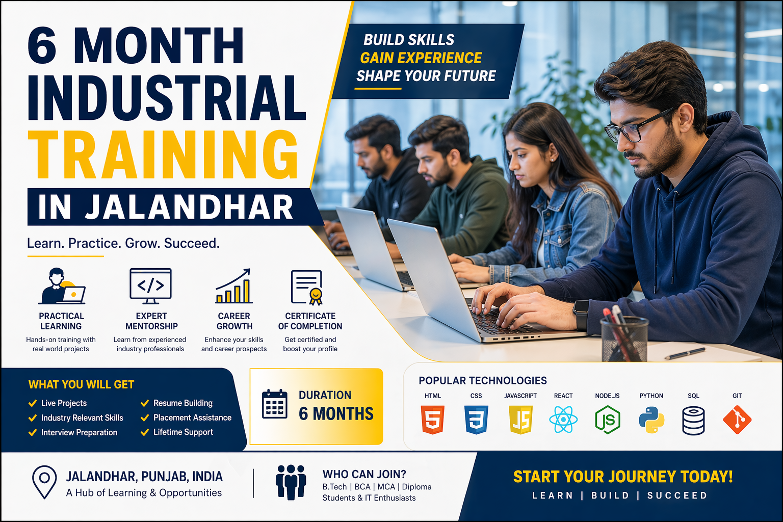 6 month Industrial Training in Jalandhar