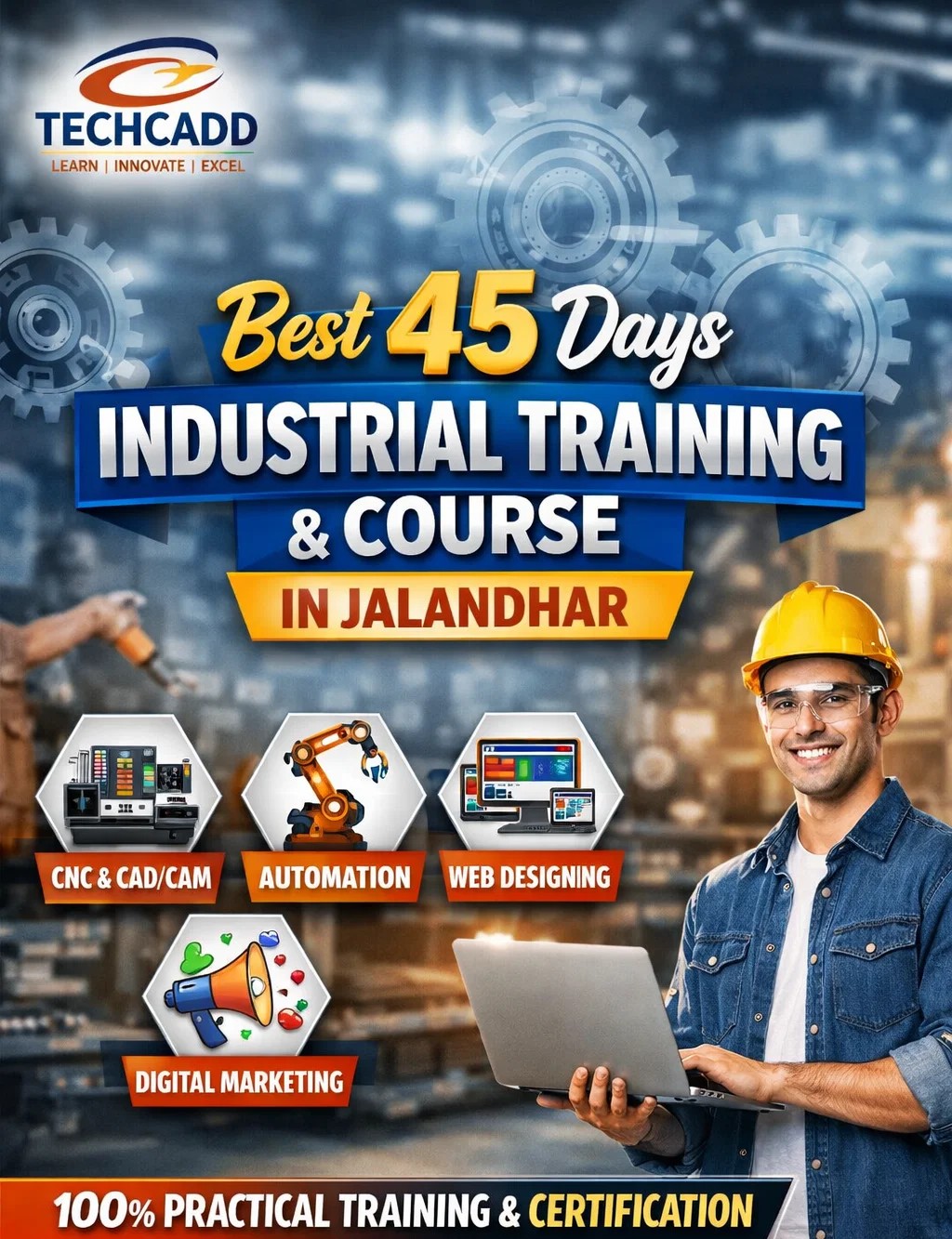 Best 45 Days Industrial Training & Course in Jalandhar - Techcadd