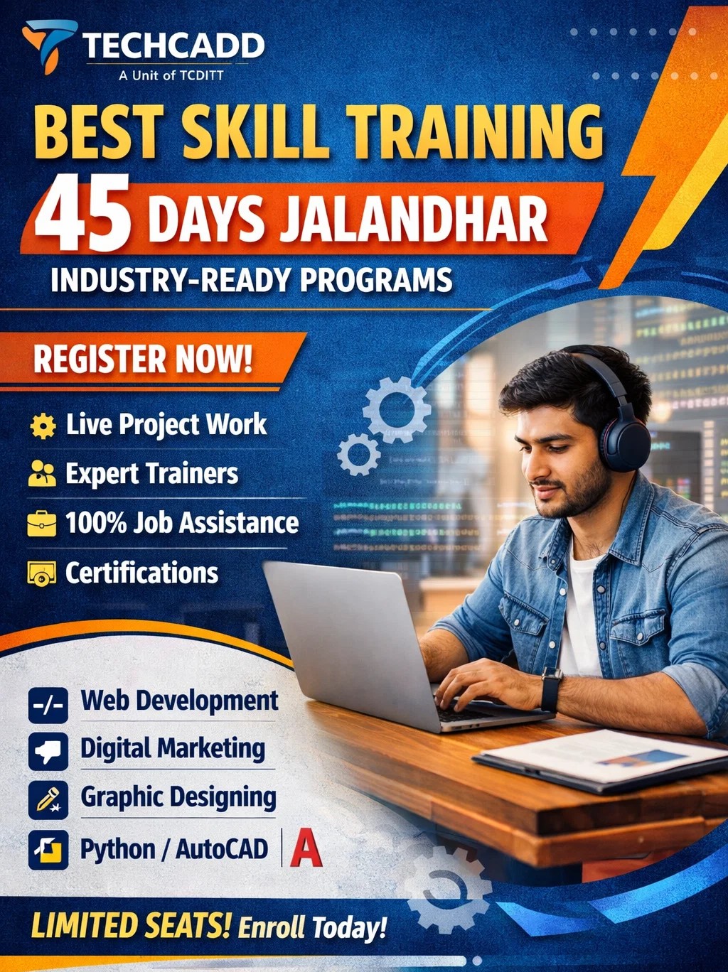 Best Skill Training 45 Days Jalandhar – Industry-Ready Programs | Techcadd