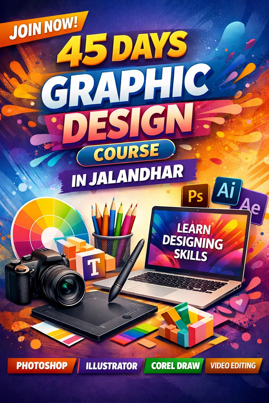 Graphic design 45 days course Jalandhar