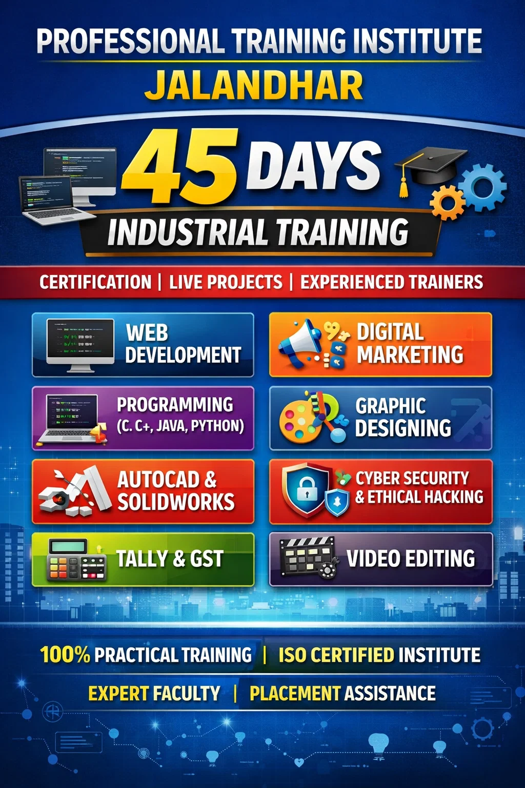 Professional training institute Jalandhar 45 days course