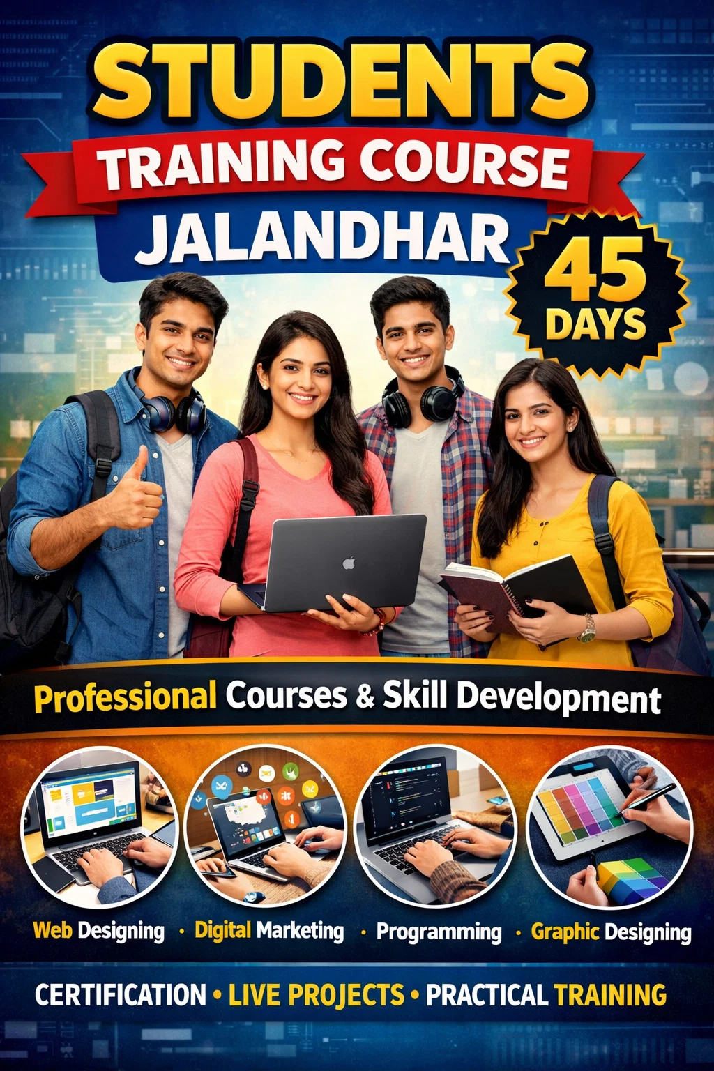 Students training course Jalandhar 45 days