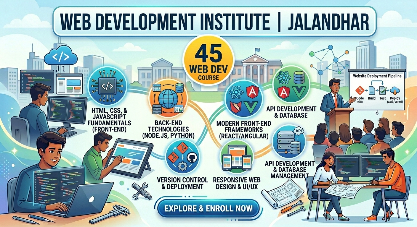 Web development institute Jalandhar 45 days course