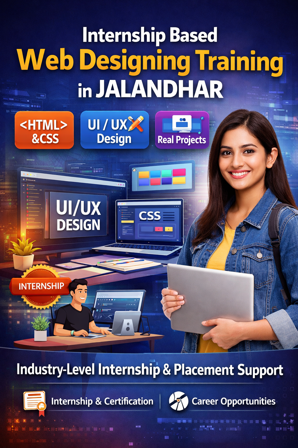 Internship Based Web Designing Training in Jalandhar