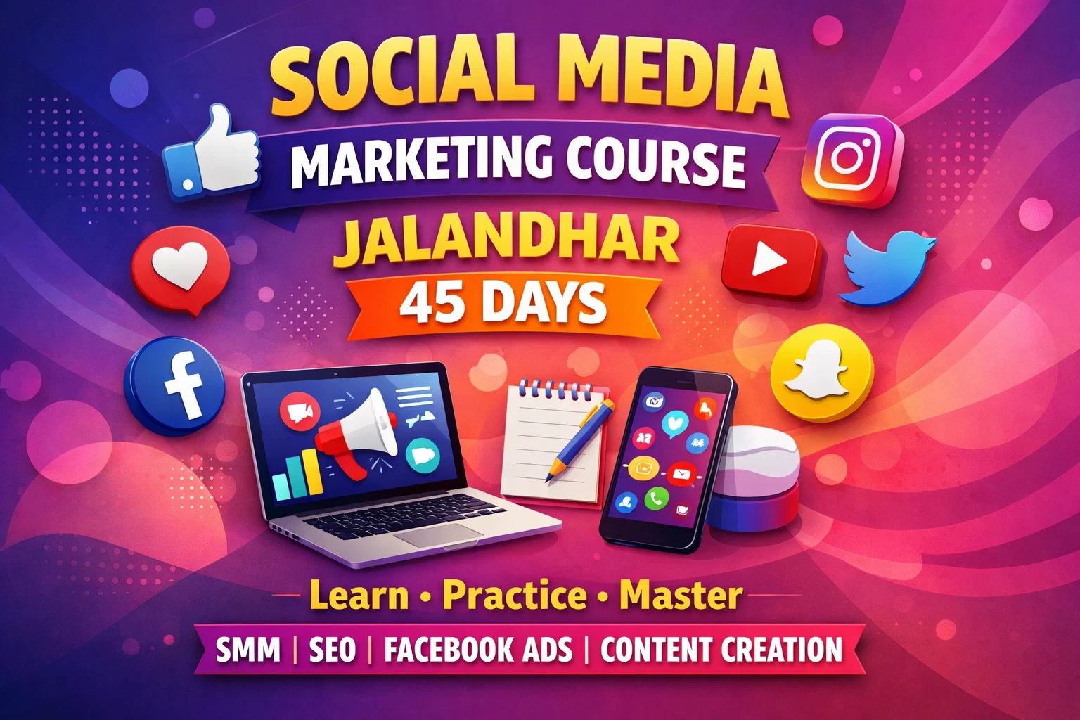 Social media marketing course Jalandhar 45 days